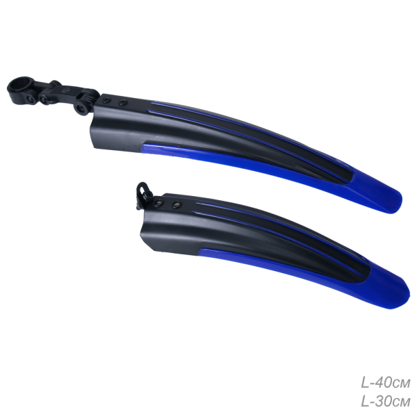 Набор крыльев двуухцветных, комплект для велосипеда (100 шт.). Пластик. Цвет: Черный/Синий / BMK-10B
