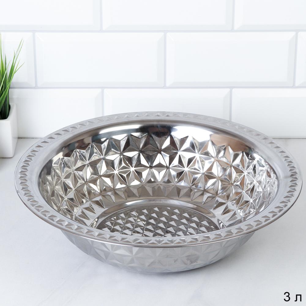 Чаша-салатник 3 л металл 32 см h-9 см / CHP-662 /уп 50/ 0,299