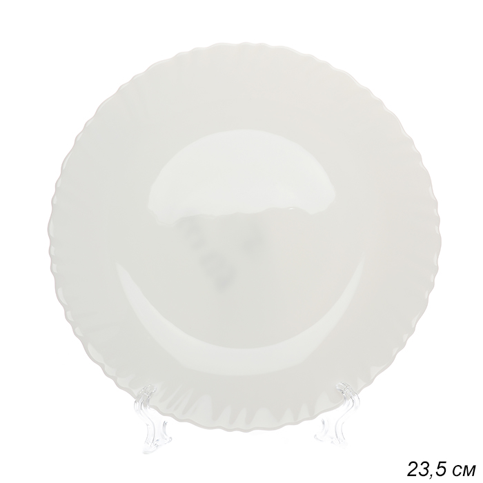 Тарелка обеденная 230 мм Классика белая / LXP90 (white) /уп 48/