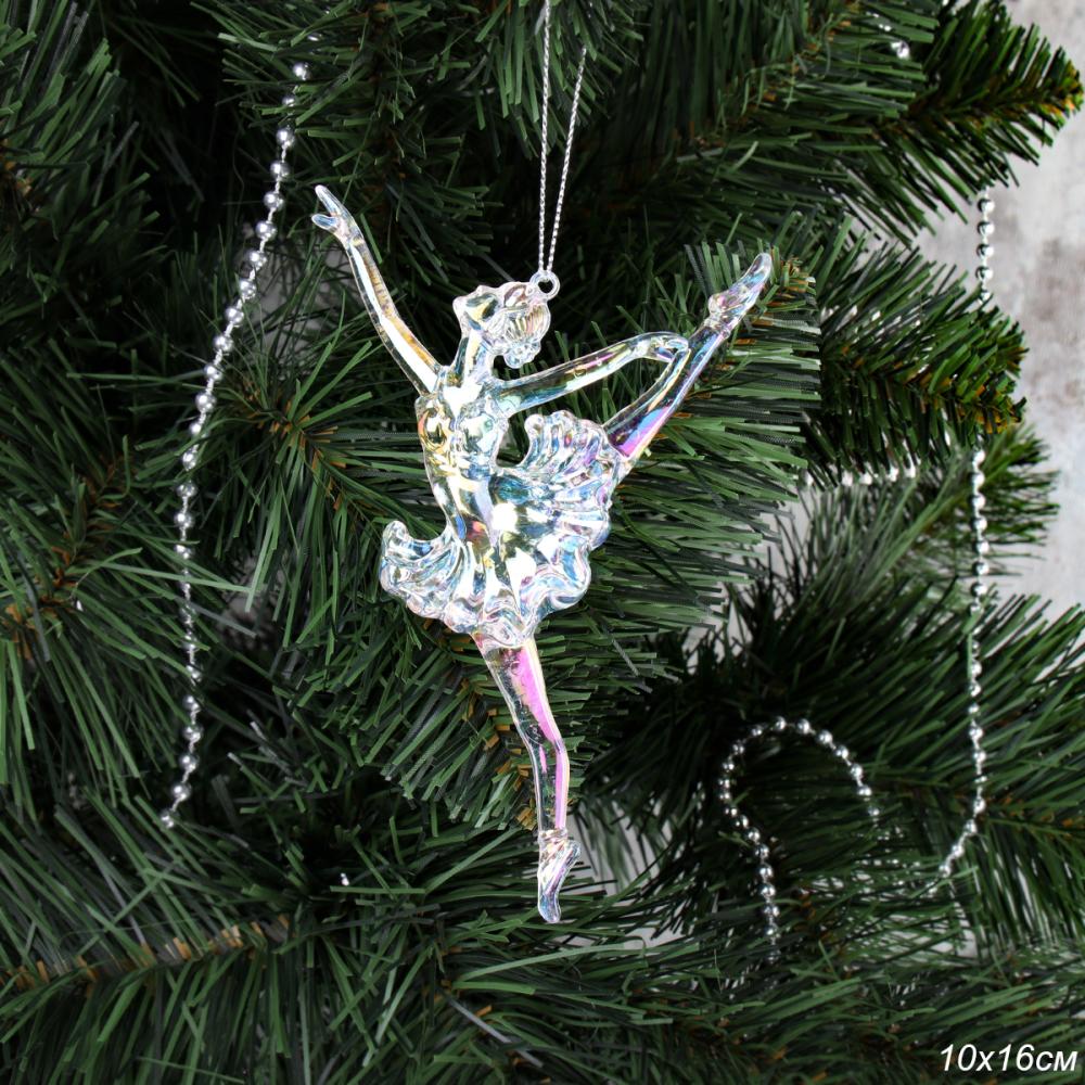 Новогоднее украшение Балерина 16 см / LC24Y-010 /уп 80/320/