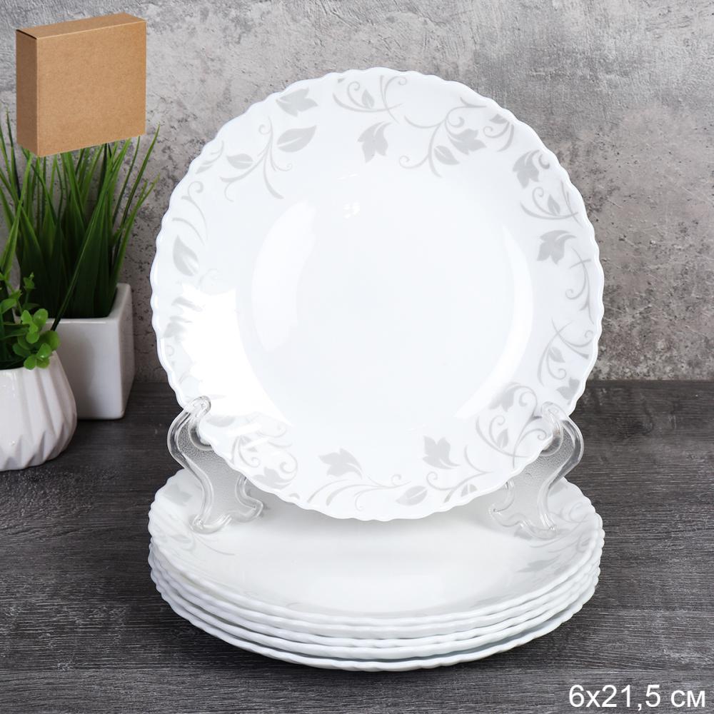 Набор тарелок 6 штук 215 мм / LHP-85XN (7437-2) /уп 8/ Лепестки 742641