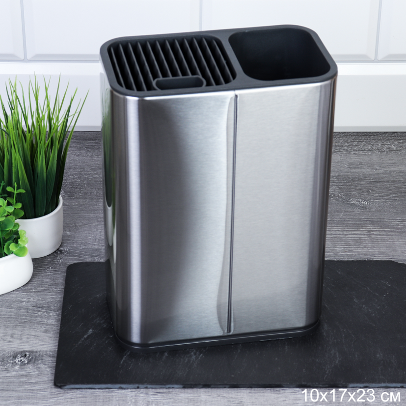 Подставка для ножей и кухонных принадлежностей, металл 23х17 см / 100-2 /уп 12/ 0,57