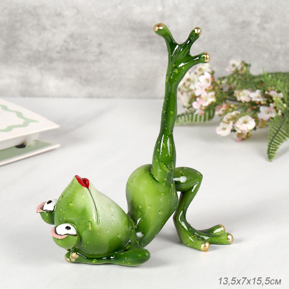Фигурка Лягушка Йог 15,5 см / YX99057D /уп 2/24/
