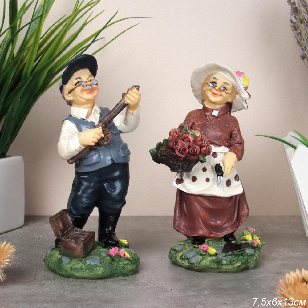 Фигурка Бабушка/Дедушка 13х7 см / WS-08 /уп 2/192/ ВЫПИСЫВАТЬ ПО 2 ШТ