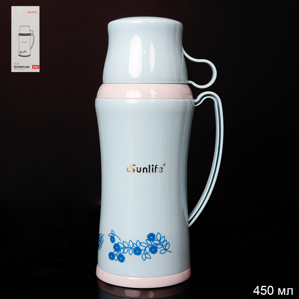 Термос 0,45 л со стеклянной колбой / 93045 /уп 24/