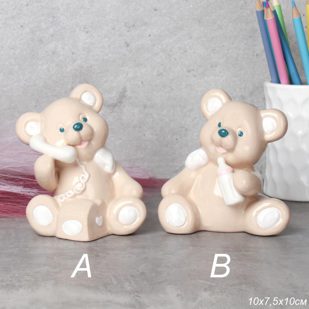 Фигурка Мишка 10 см / YZ170123AB /уп 48/96/ (A, с телефоном)