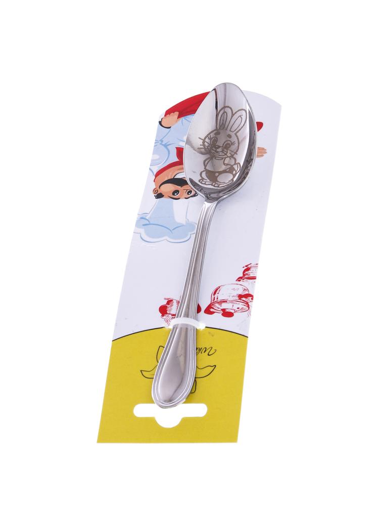 Ложка столовая детская 16 см / М-23 / ЛДС-М23-Х.Р /уп / Зайчик