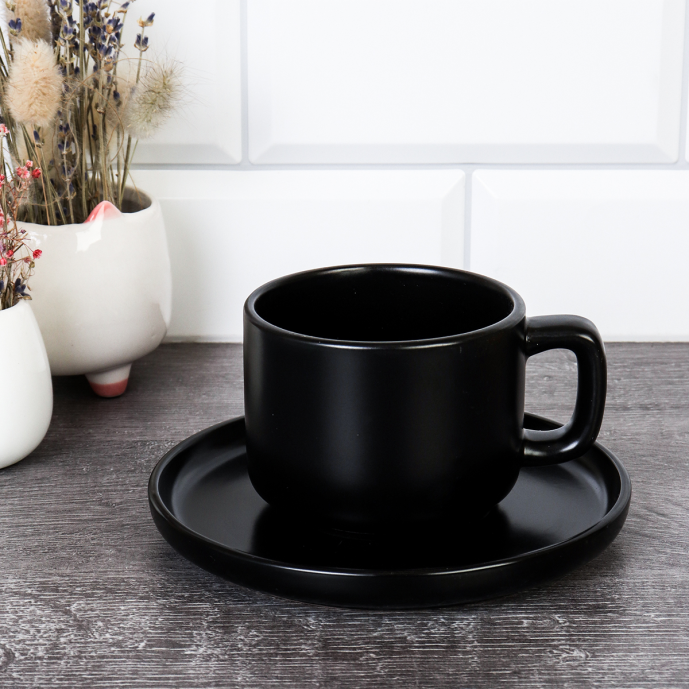 Кружка 300 мл black / 3404B 2pcs/3500 /уп6/36/