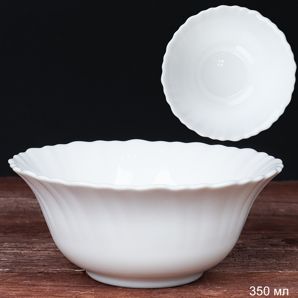 Салатник 350 мл 130 мм Тюльпан белый  NHW50T (WHITE) (уп72)