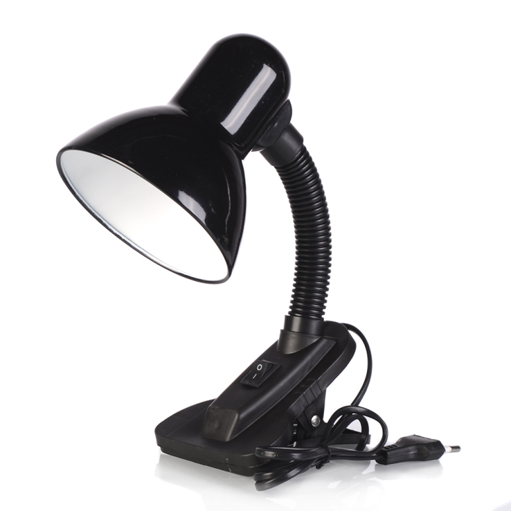 Светильник настольный на прищепке черный / 108BXIAO-2 / Ex27 /уп 70/