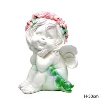 Статуэтка Девочка ангелочек с веночком 43 см / 800938 /  без упаковки