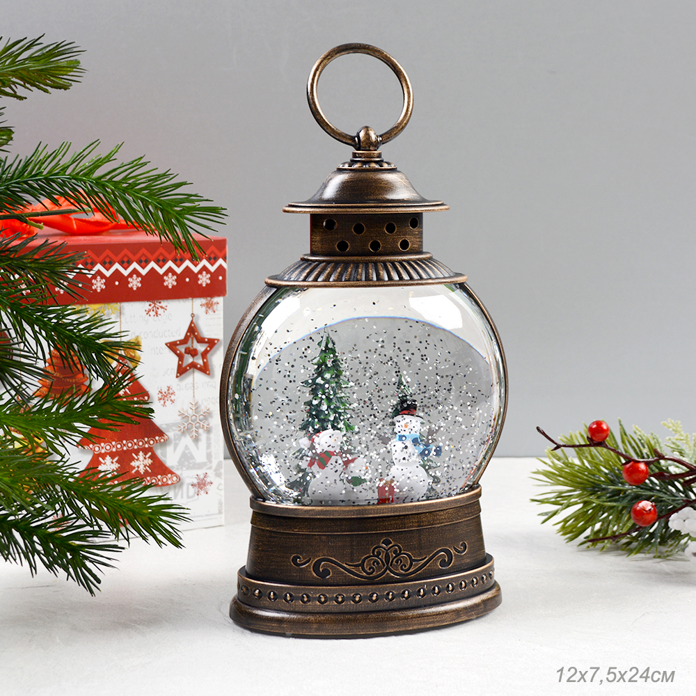 Светильник настольный новогодний 12х7,5х24 см / NG206-19 /уп 12/ музыкальный