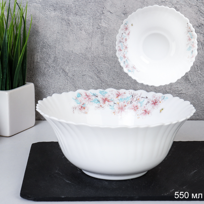 Тарелка глубокая суповая 550 мл 155 мм / LHKW60 (23014) /уп 6/48/ Нежность АКЦИЯ 730171