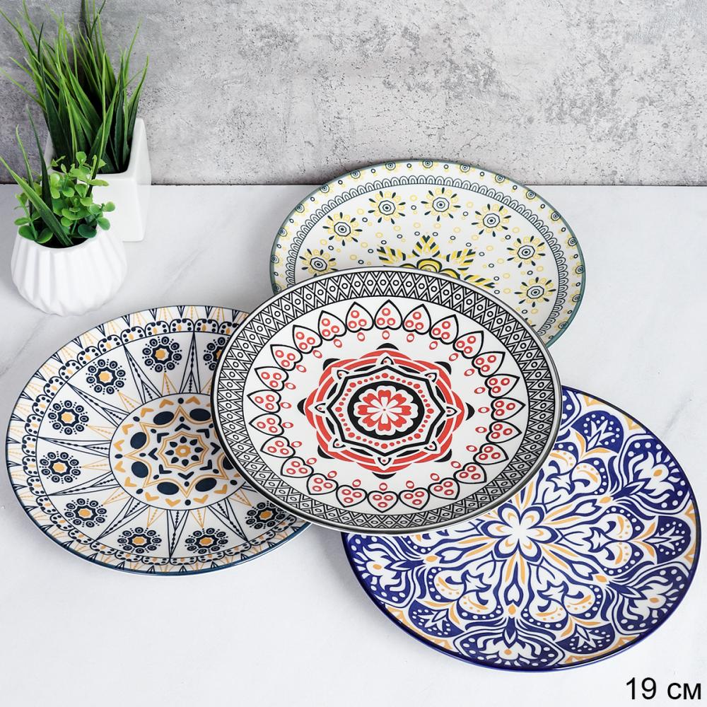 Блюдо круглое 19 см керамика / ZY016 /уп 72/