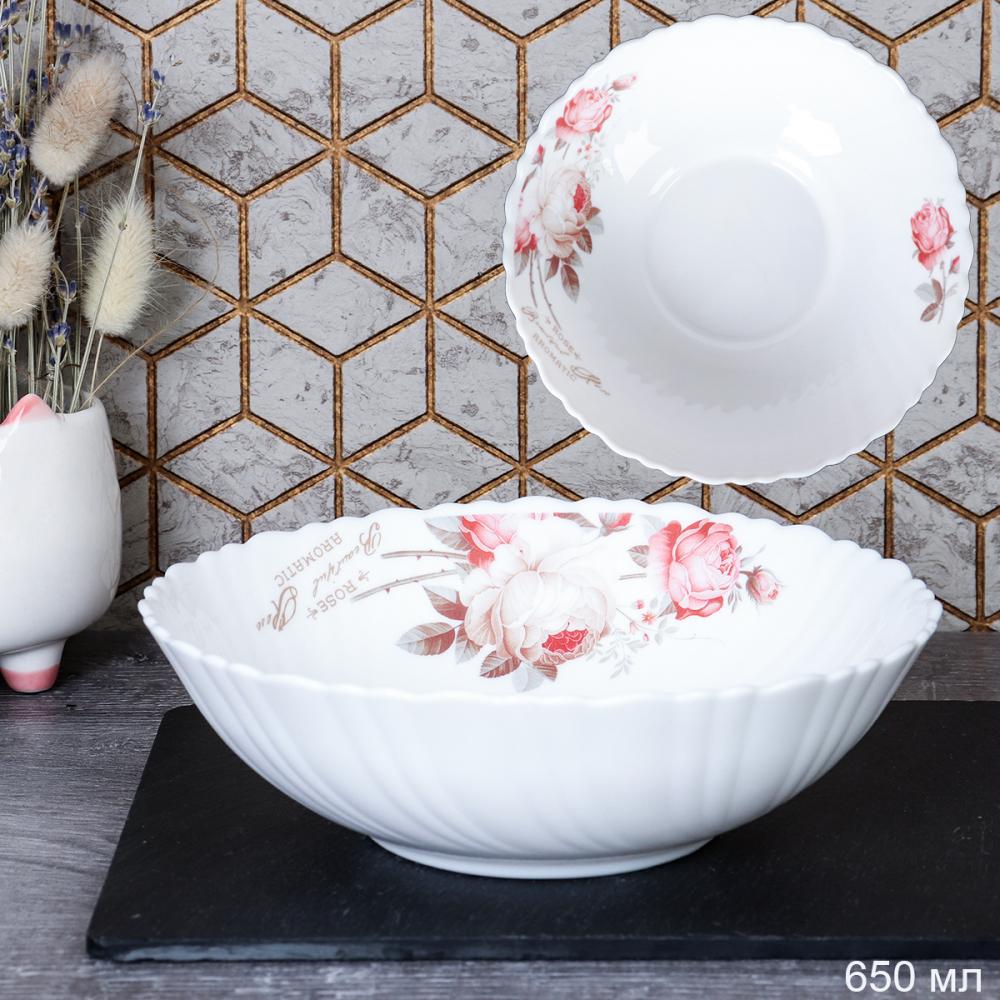 Салатник 650 мл 175 мм тарелка глубокая / TW-70 (6916) /уп 6/48/ серия Чайная роза
