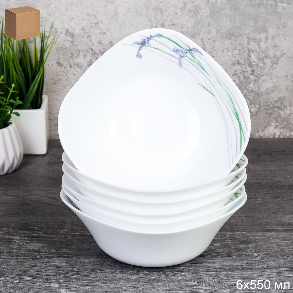 Набор суповых квадратных тарелок 6 штук 550 мл 152 мм тарелка глубокая / FSW-65XN (6530) /уп 6/10/ 748965