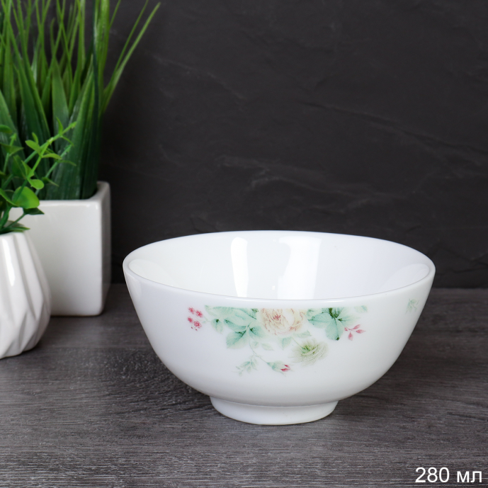Салатник порционный 280 мл 110 мм / W45/3 (7056) /уп 3/ 72/ Кустовая роза/ 727944