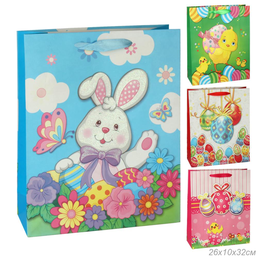 Пакет подарочный 32x26x10 Зайчик / 1083M /уп 12/480/