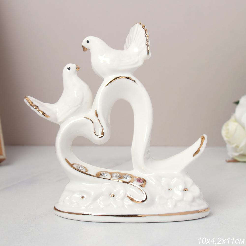 Статуэтка Влюбленные голуби 11 см / B2278 /уп 72/