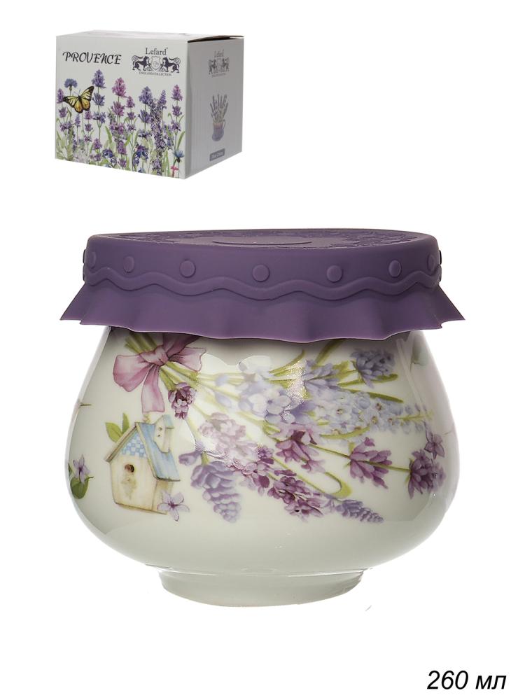 Банка для специй Прованс Лаванда 260 мл / 359-793 /уп 36/с силиконовой крышкой