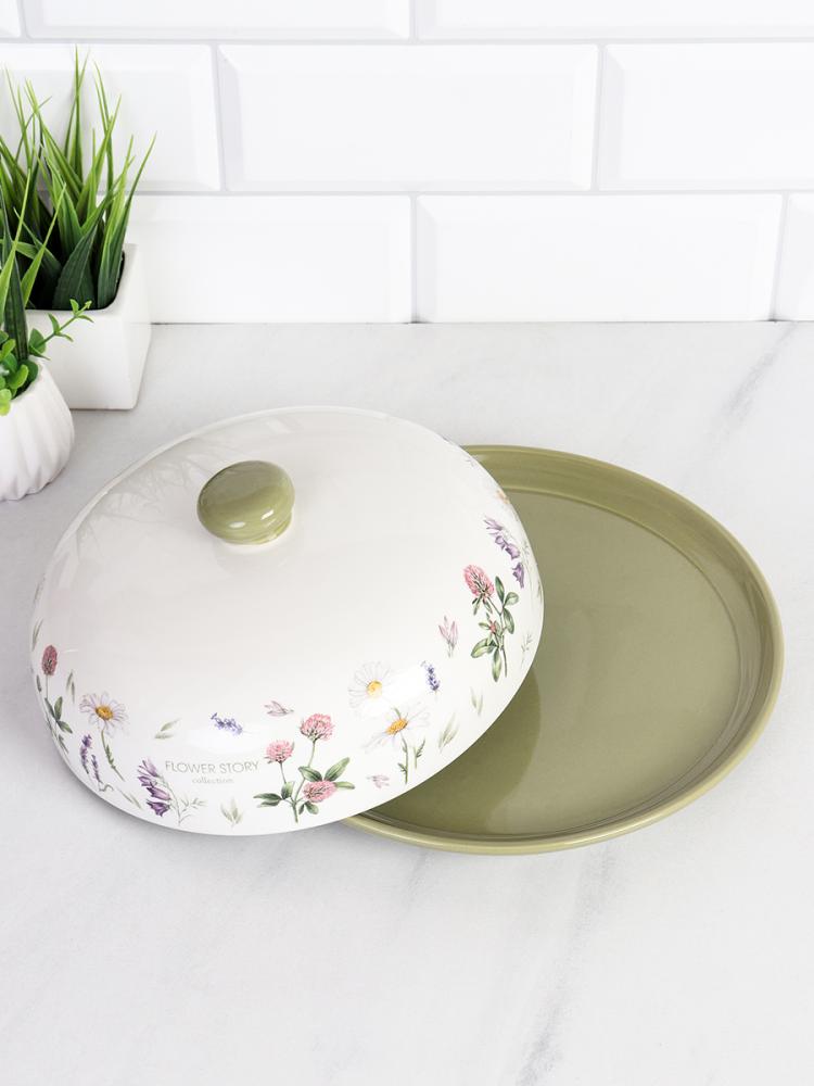 Блюдо для блинов / 358-2185 /уп/ с крышкой