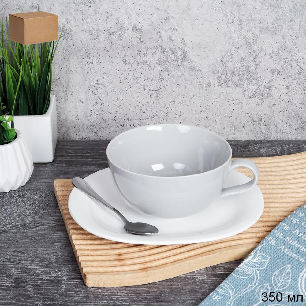 Чайная пара 3 предмета 350 мл с ложкой / HG-149 /