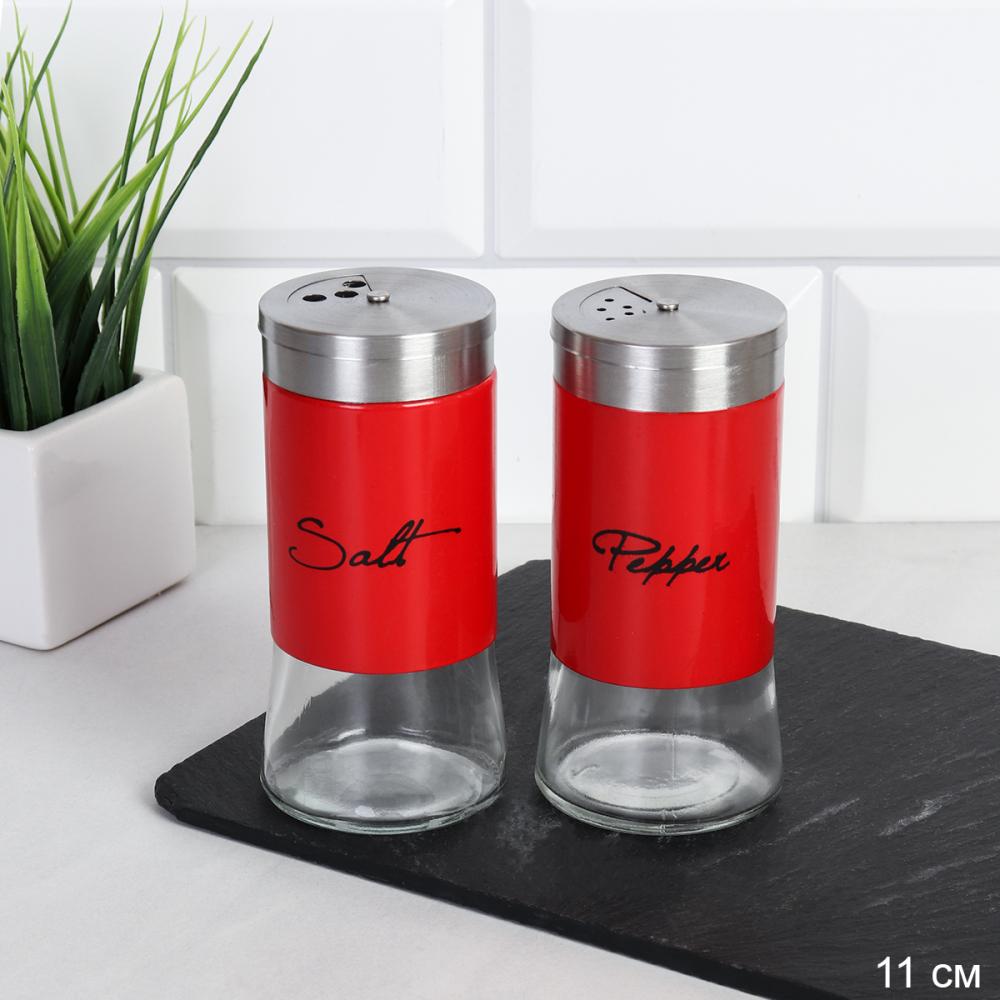 Емкость для специй 11 см с надписью / L-100-21 /уп 12/144/ 0,16/ Красная / 657231