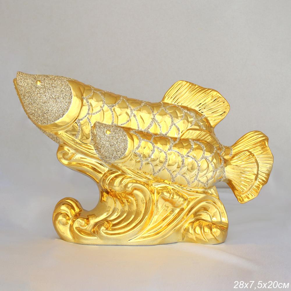 Статуэтка Золотая рыбка 28х20 см / W3350 /уп 18/