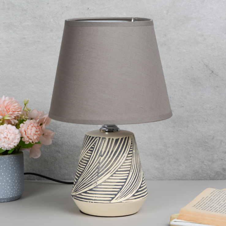 Светильник настольный 32 см серый / YM20074B /уп 24/713797