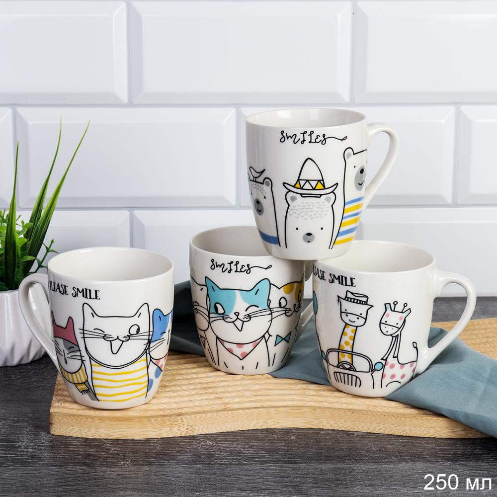 Кружка 250 мл Котики / S2102 /уп 96/