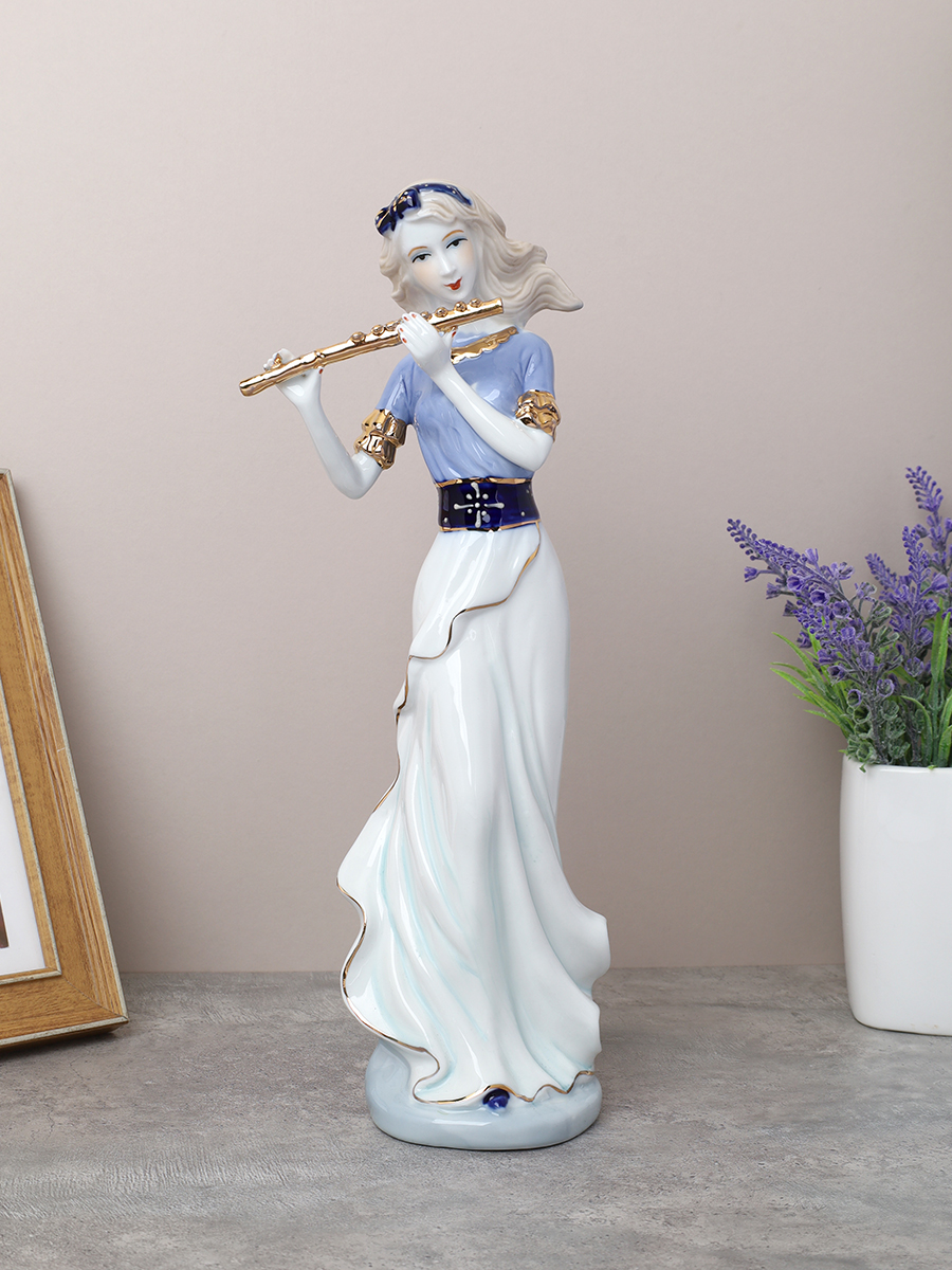 Статуэтка Дама музыкант 31 см / 141103 /уп 24/