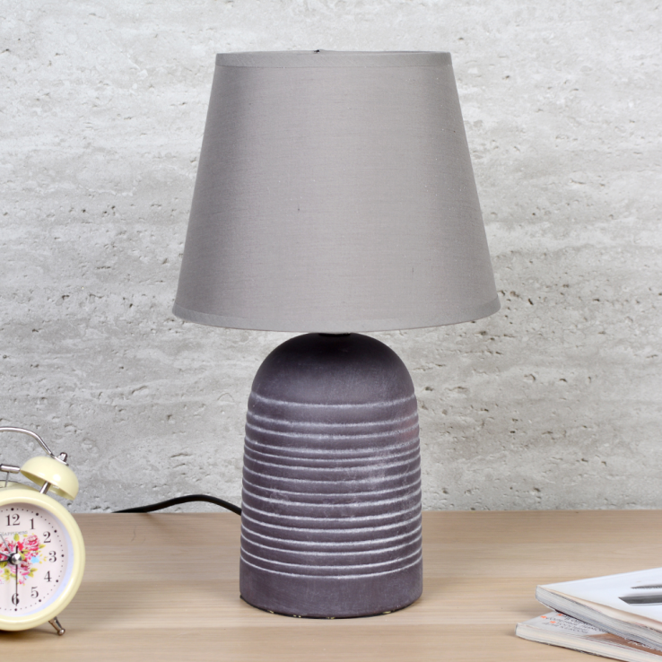 Светильник настольный 34 см фиолетовый с серым абажуром / YM2200374 /уп 24/713757