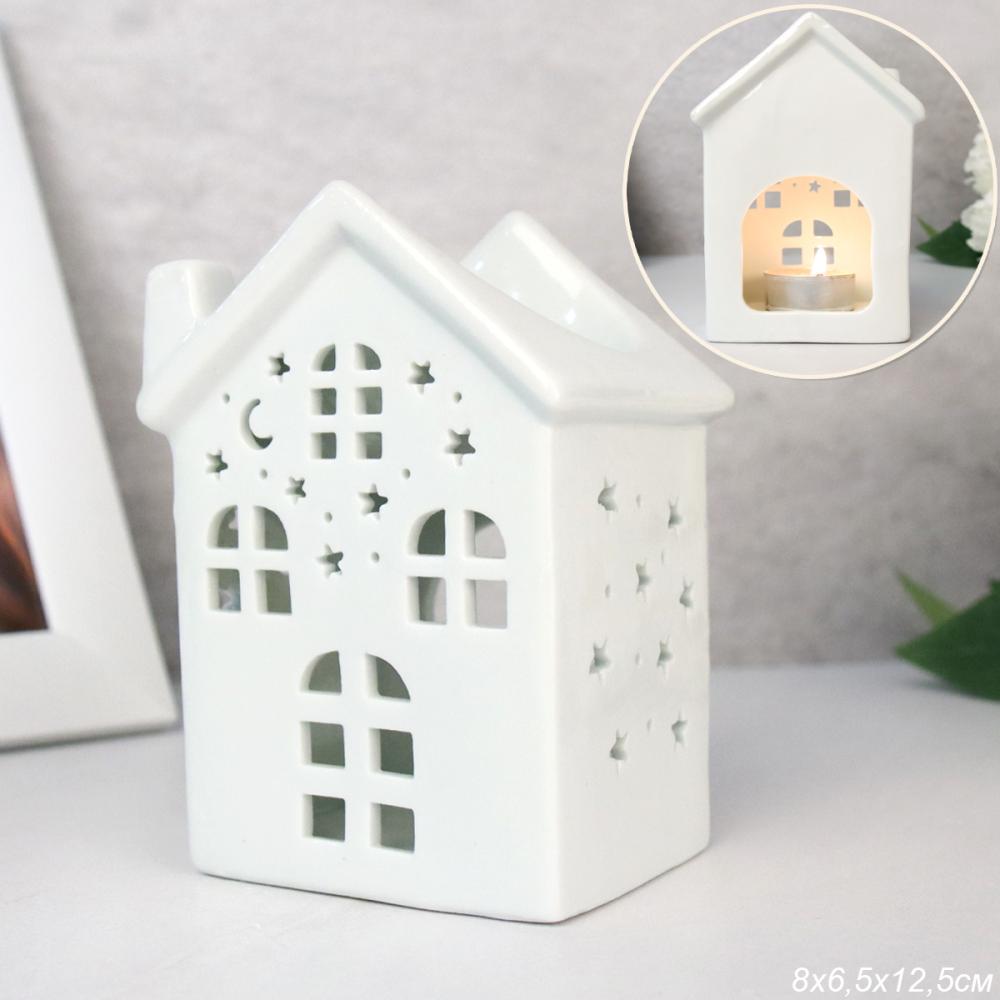 Аромалампа Домик 12 см / 924 /уп 96/белая
