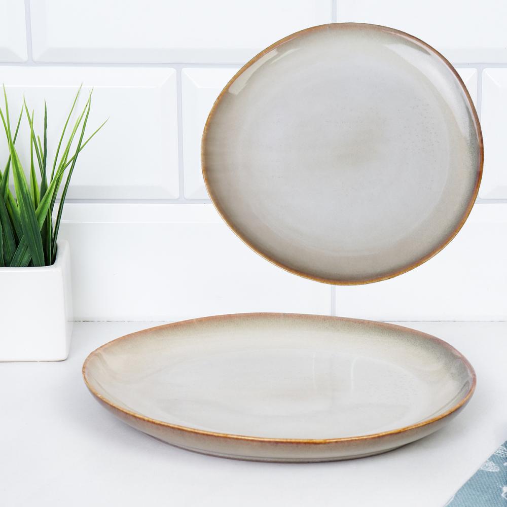 Тарелка 200 мм / 88014-8 /уп 6/24/ Глазурованное реактивное покрытие