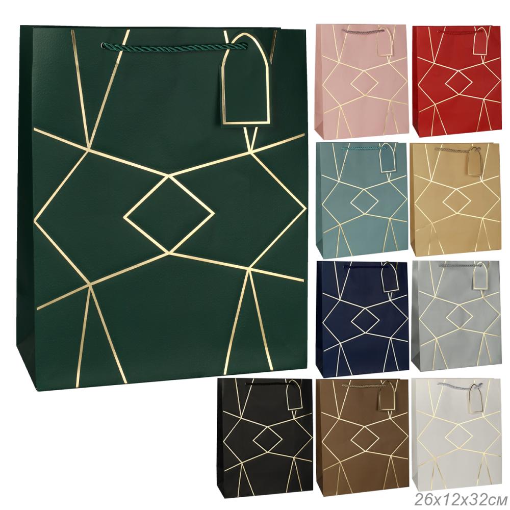 Пакет подарочный 26х32х12 / 32406-A /уп 12/600/