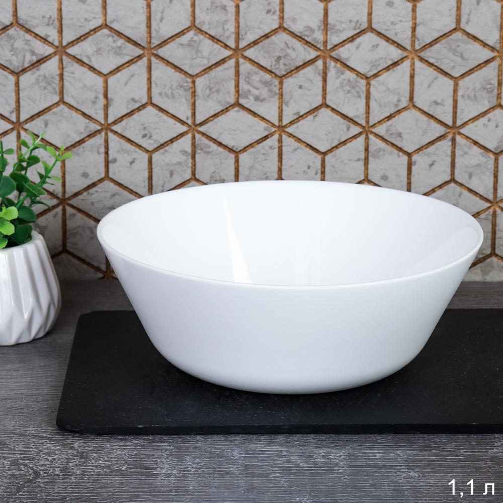 Салатник 1100 мл 190 мм Евро / FLMLW75 (WHITE) /уп 48/