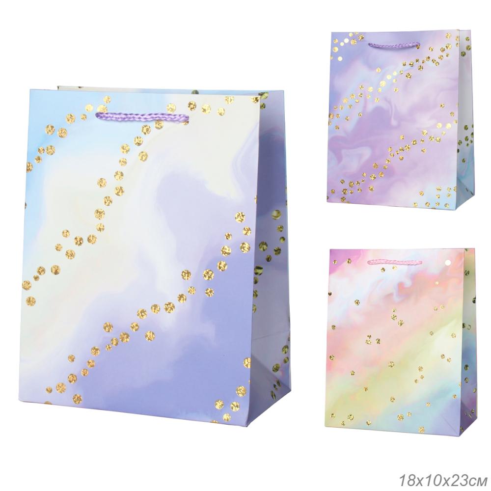 Пакет подарочный 18x23x10см / 3350M /уп 12/720/