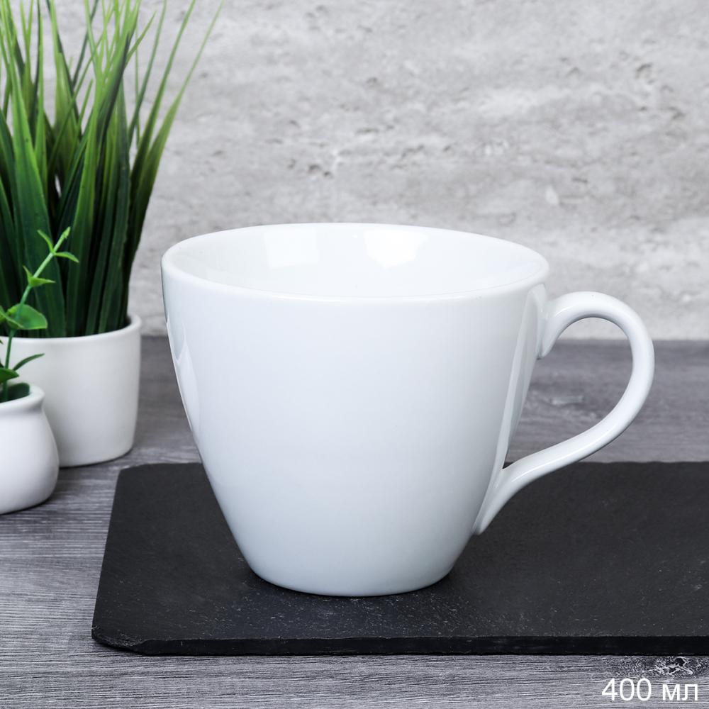 Кружка 400 мл чашка для капучино / B-4185 /уп 48/