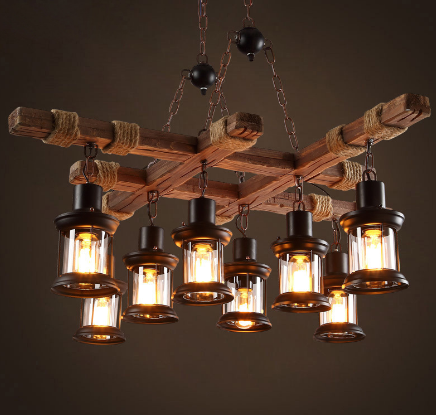 Люстра подвесная (68*100 см). В комплекте 8 ламп 5Вт LED, Е14 / Rg24B / уп 1/Лофт