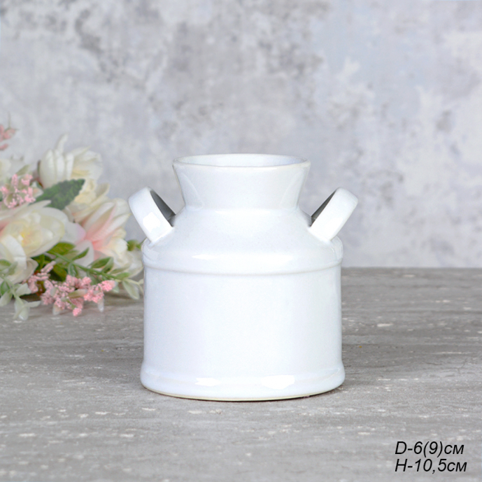 Ваза 11 см Прованс белая FLM-156 (уп 48) без упаковки