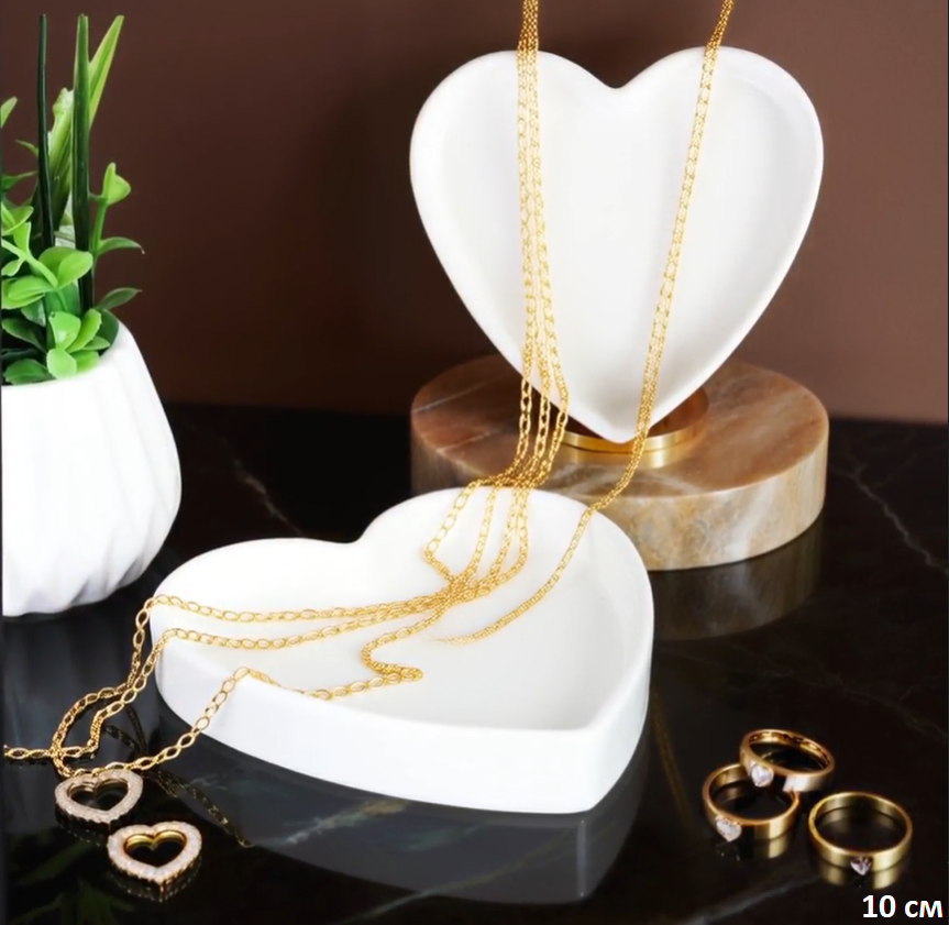 Подставка для украшений 10 см Сердце / WE-9166 /уп 120/ 746962