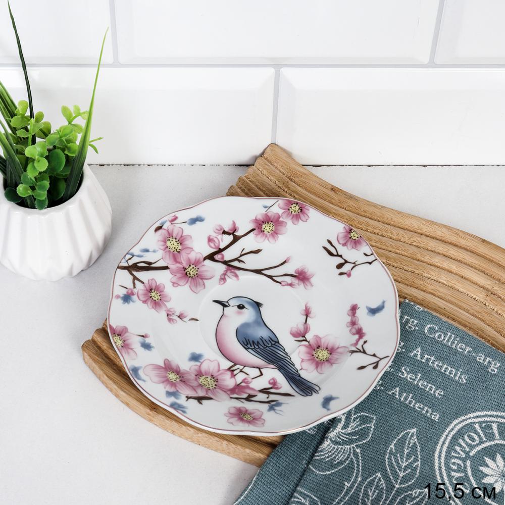 Блюдце 15,5 см / LY-2496 /уп 72/ Сакура