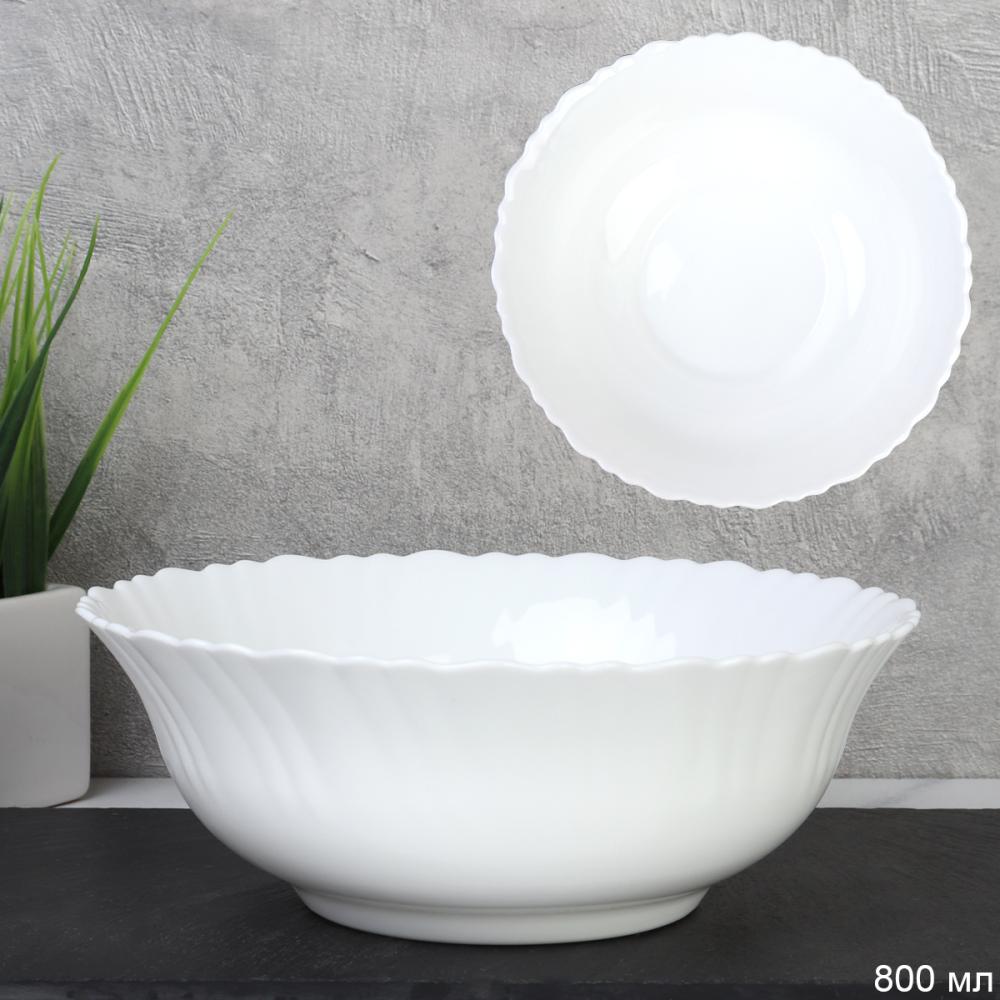 Салатник 800 мл 175 мм Тюльпан Нов  NHW70 (white) LTW (уп 6/48)