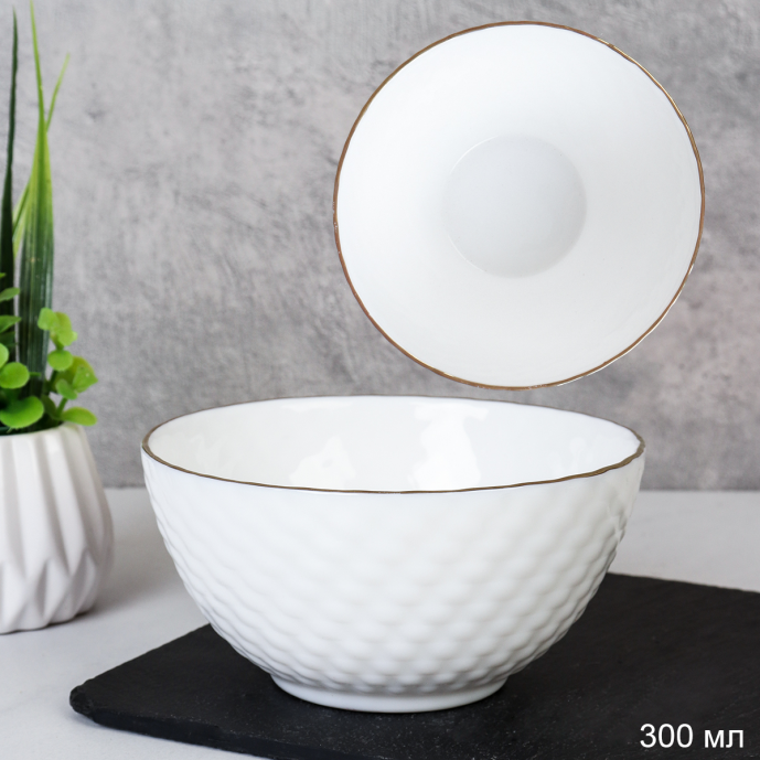 Пиала 300 мл 110 мм ЗОЛОТО плетенка  NHG45 (white GOLD) (уп72) 742965