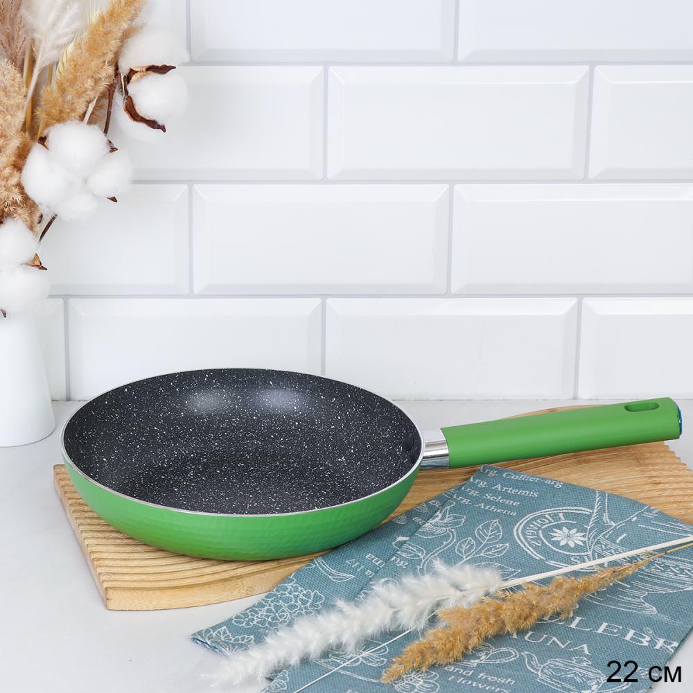 Сковорода 22 см антипригарное гранит /индукция / CDE-101 /уп 24/