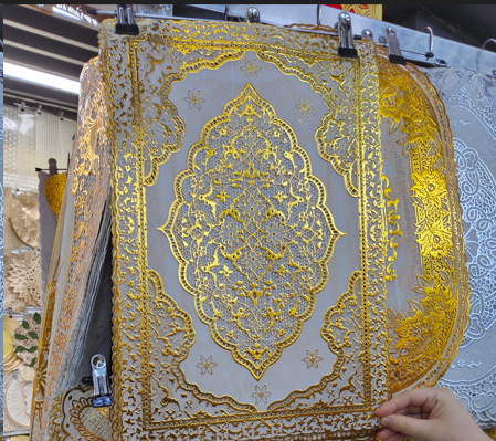 Салфетка для сервировки стола 30x45 см 10 штук набор / YG-150 /уп 60/золото