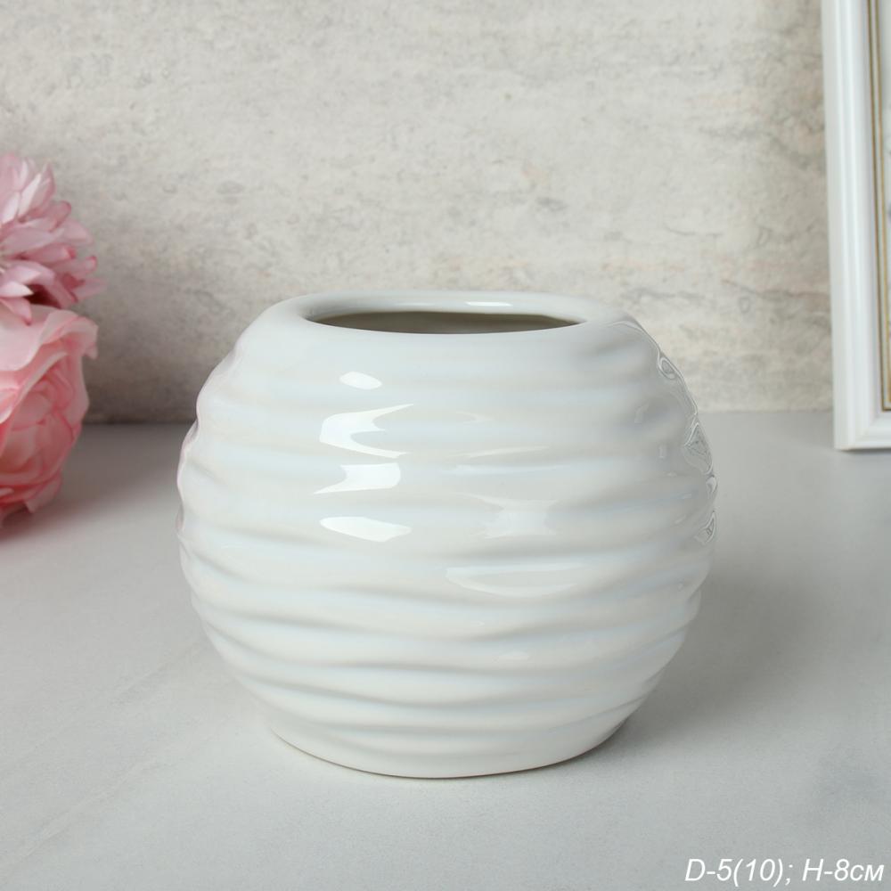 Ваза кашпо 10 см / WRF-111 /уп 80/без индивидуальной упаковки