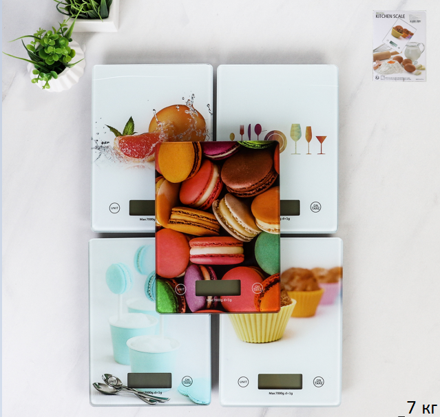 Весы кухонные электронные 7 кг / ZD-412 /уп 40/ без батареек