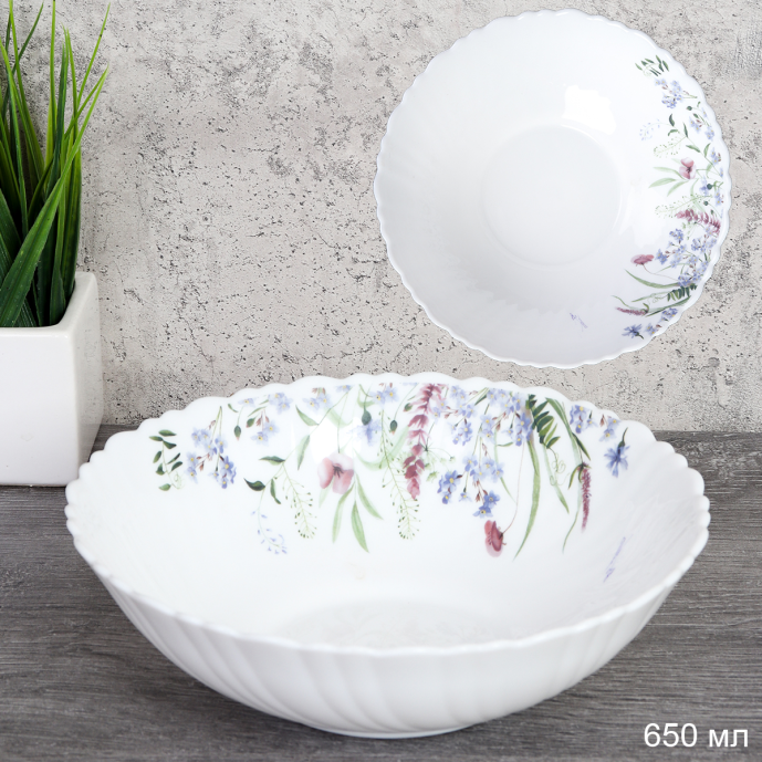 Тарелка глубокая суповая 650 мл 175 мм / TW-70XN (7521) /уп 6/48/ Луга 748945