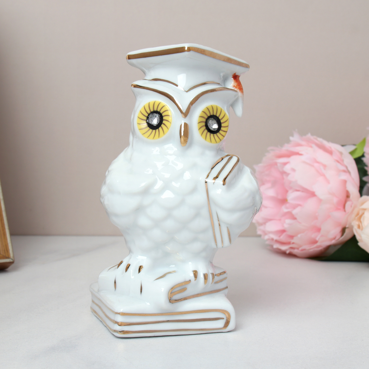 Статуэтка Сова мудрая 13 см / W771D-1 /уп 120/